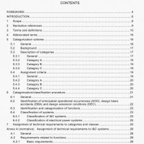 Instrumentation, control and electrical power systems important to safety — Categorization of functions and classification of systems